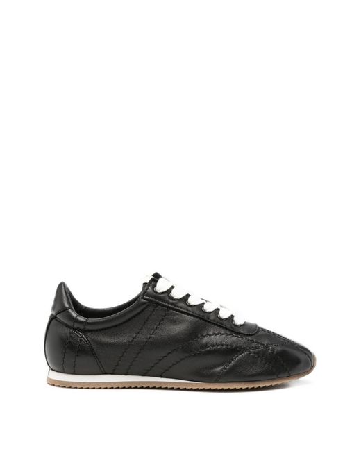 Totême Black Flex Leather Sneakers