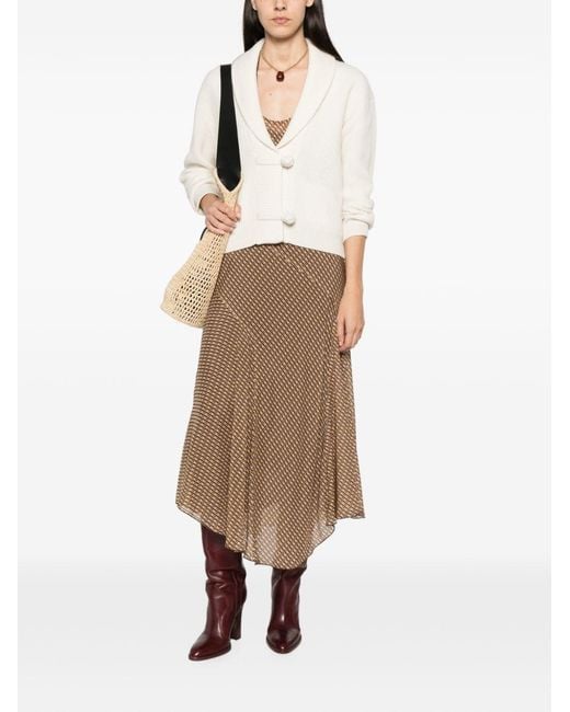 Forte_forte White Cashmere Blend Cardigan