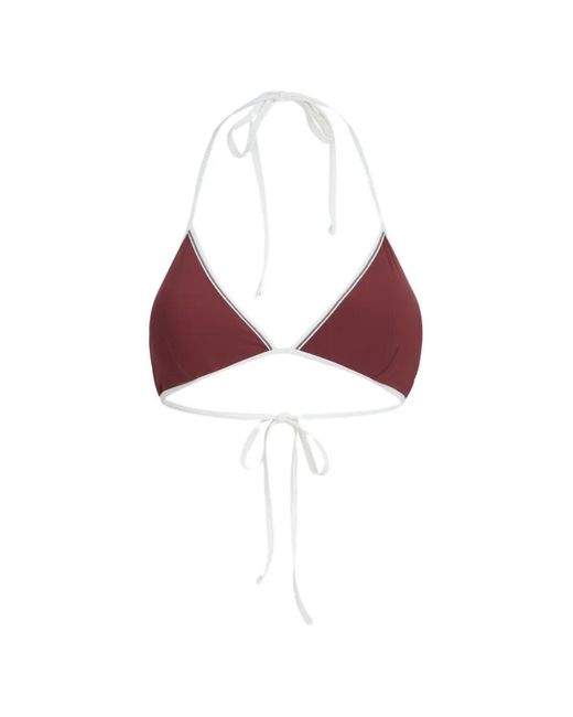 Brunello Cucinelli Natural Triangle Bikini Top
