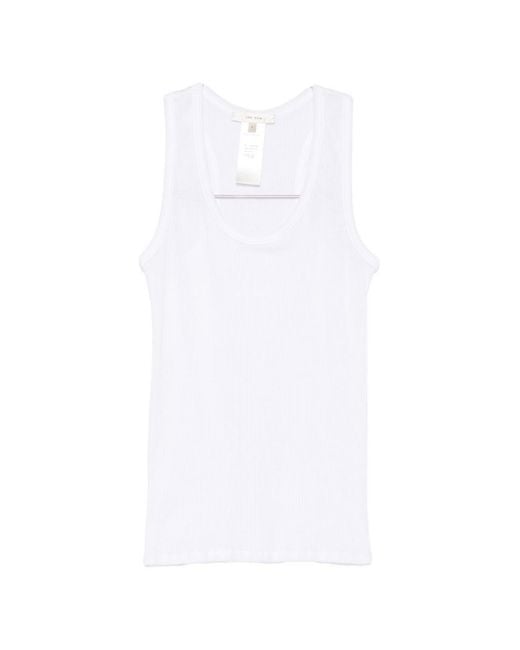 The Row White Cendrea Cotton Tank Top