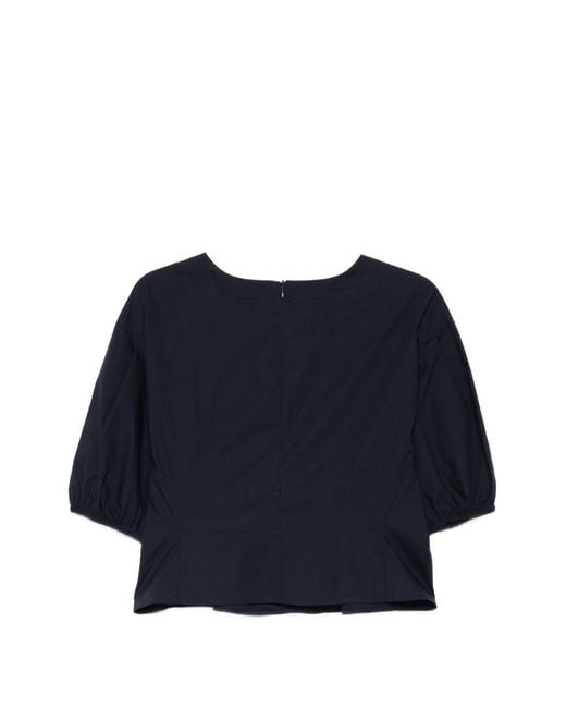 Emporio Armani Blue Cotton Blouse