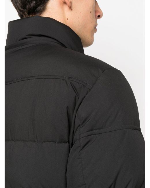 Moorer Black Long Sleeve Padded Jacket for men