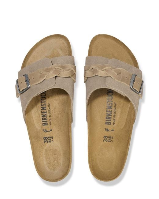 Birkenstock Brown Oita Braided Cork Footbed Sandals