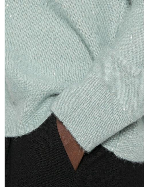 Fabiana Filippi Green Wool And Silk Blend Sweater
