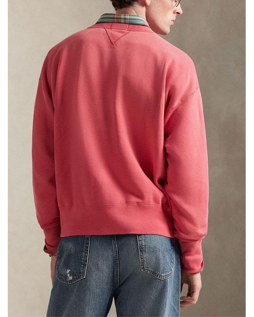 Polo Ralph Lauren Pink Vintage Fit Fleece Sweatshirt for men