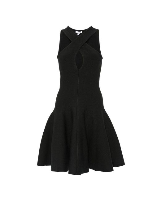 Alaïa Black Silk Blend Midi Dress