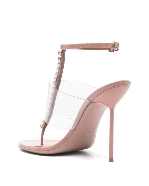 Paris Texas Pink Lidia Leather Thong Sandals