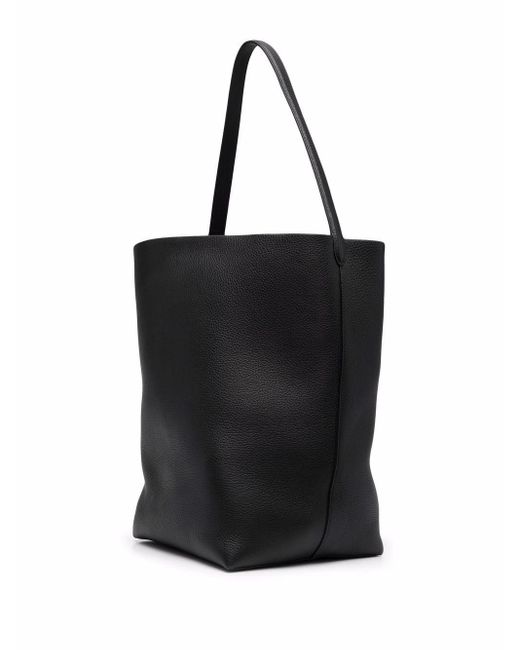 The Row Black Park Tote Large Leather Tote Bag