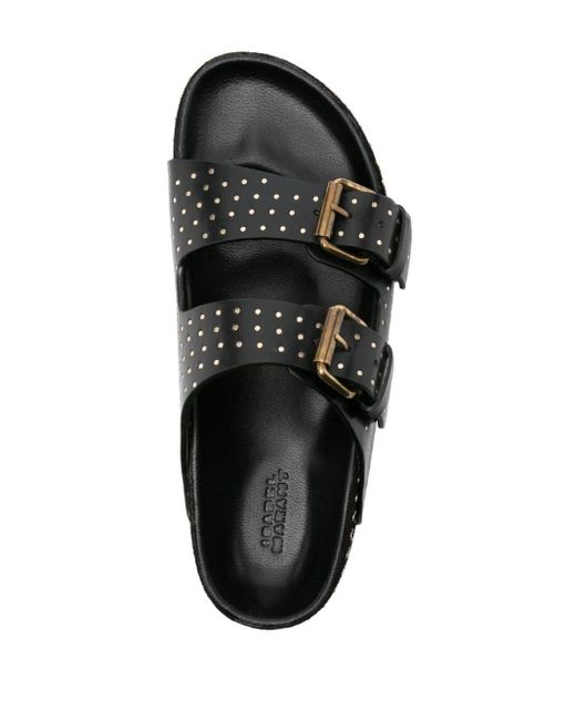 Isabel Marant Black Lennyo Leather Sandals