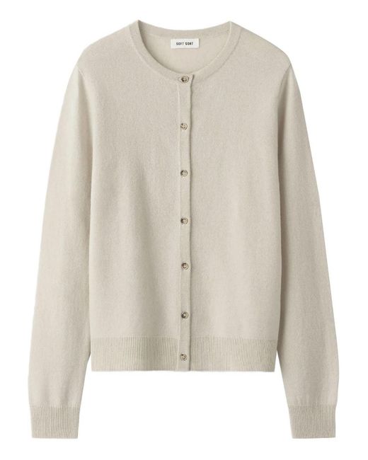 Soft Goat White Cashmere Cardigan