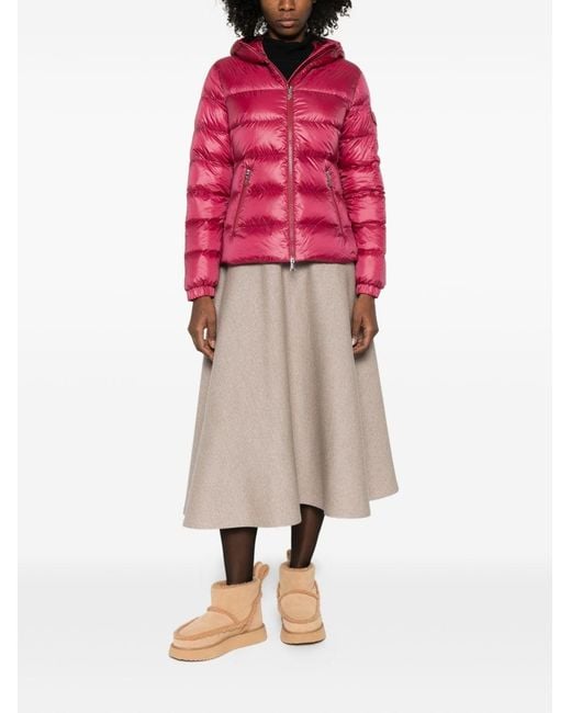 Moncler Red Glesse Short Down Jacket