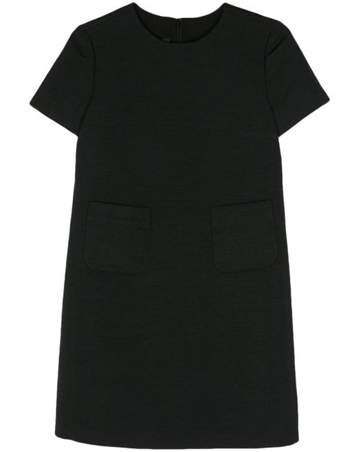 Emporio Armani Black Ribbed Mini Dress