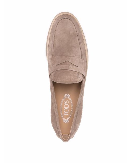 Tod's Brown Suede Loafers for men