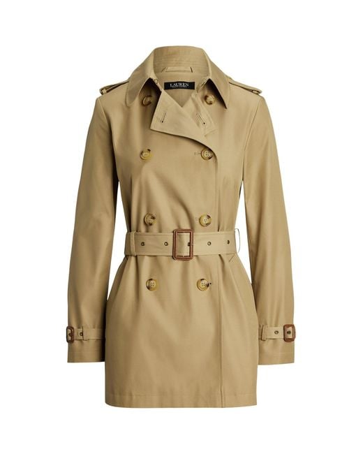 Ralph Lauren Natural Trench Coat With Logo