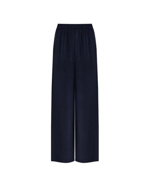 Max Mara Blue Silk Trousers