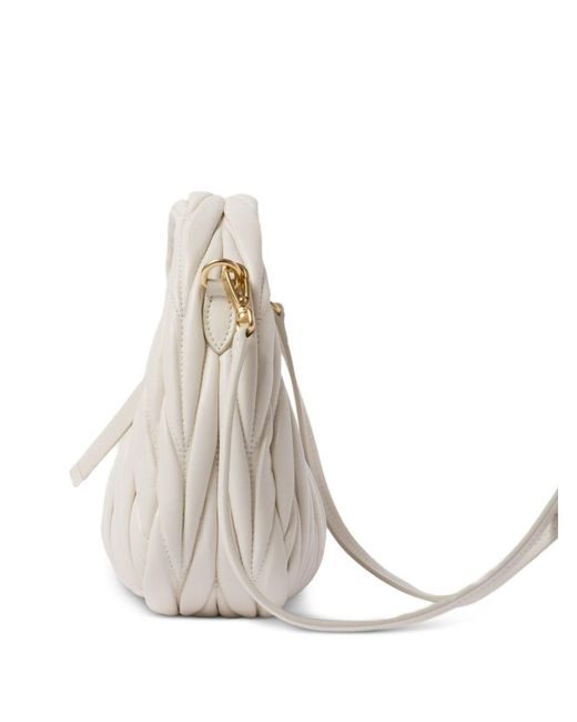 Miu Miu White Wander Leather Mini Bag