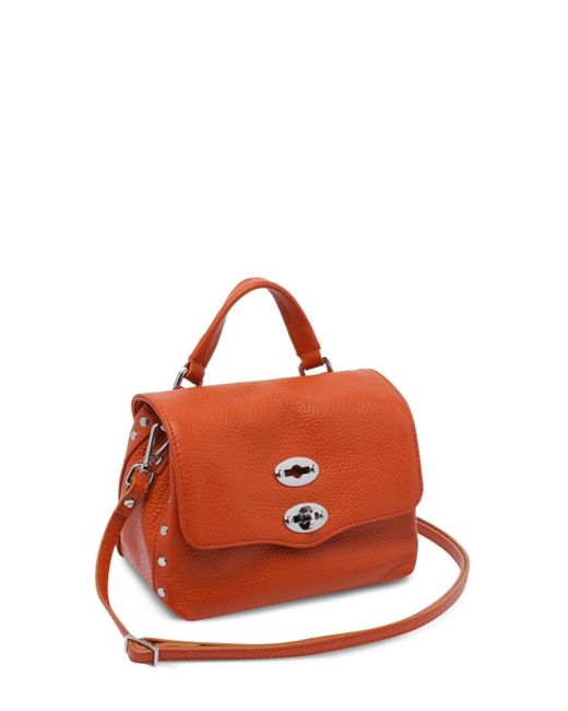 Zanellato Orange Postina Daily Baby Leather Handbag