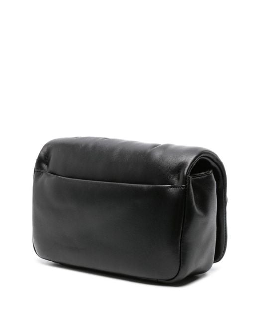 Roger Vivier Black Viv Choc Mini Leather Crossbody Bag
