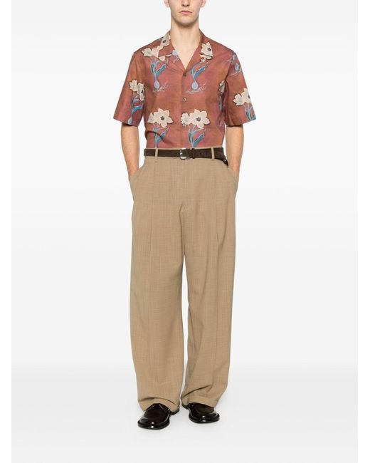 Paul Smith Orange Printed Shirt for men