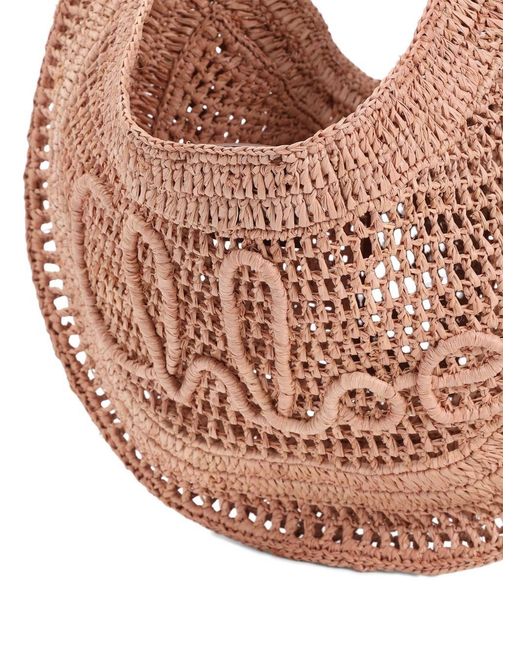 Chloé Pink Chloé Summer Banana Rafia Hobo Bag