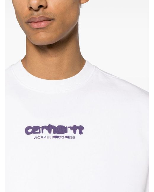 Carhartt White Ink Bleed Cotton Sweatshirt for men