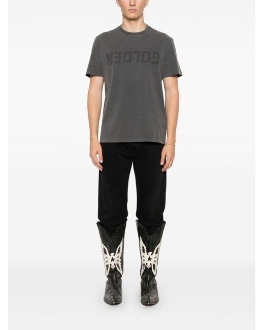 Golden Goose Deluxe Brand Gray T-Shirt Golden for men