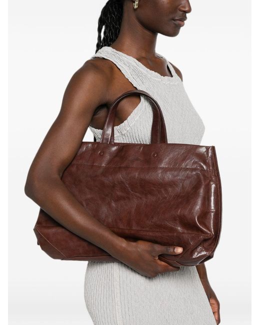 Lihann George Brown Elli Leather Tote Bag