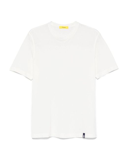 Drumohr White Cotton T-Shirt for men