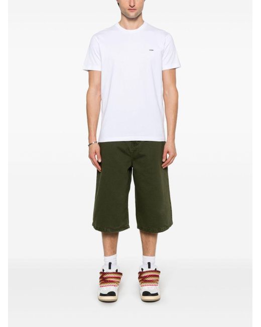 DSquared² White Cotton Tee With Subtle Logo Detail for men
