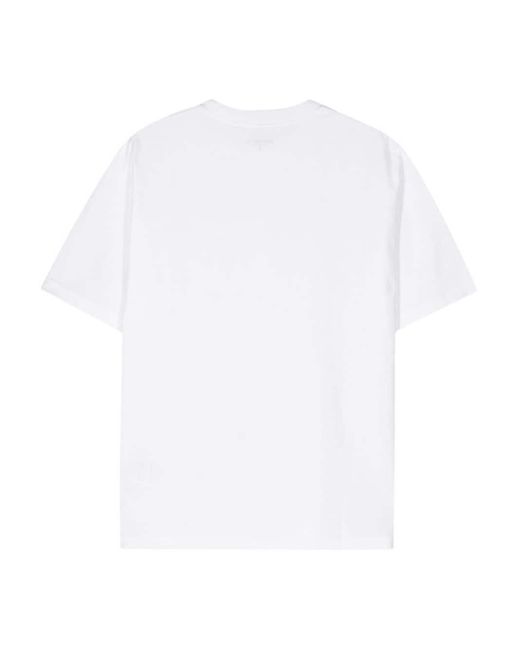 Carhartt White Logo-patch Cotton T-shirt for men