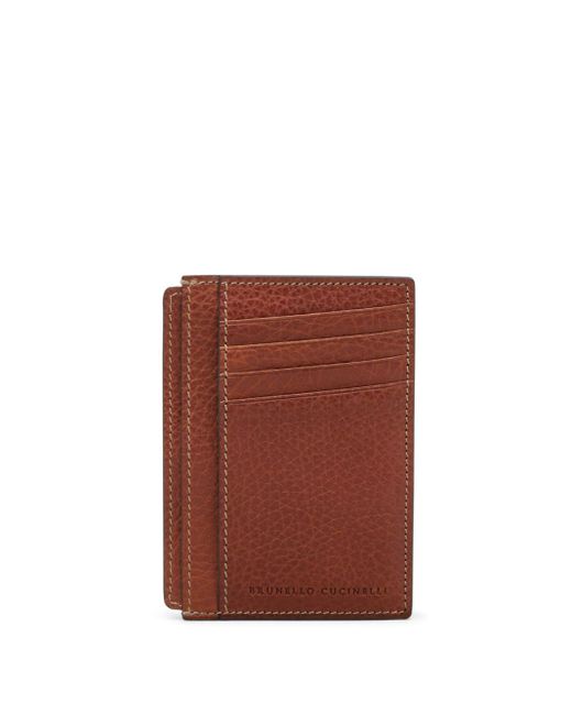 Brunello Cucinelli Leather Credit Card Holder for men