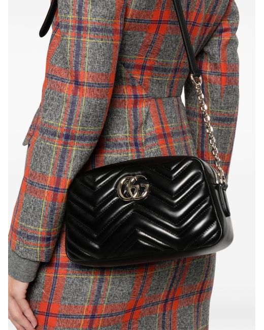 Gucci Black "Camera Bag Gg" Small Crossbody Bag
