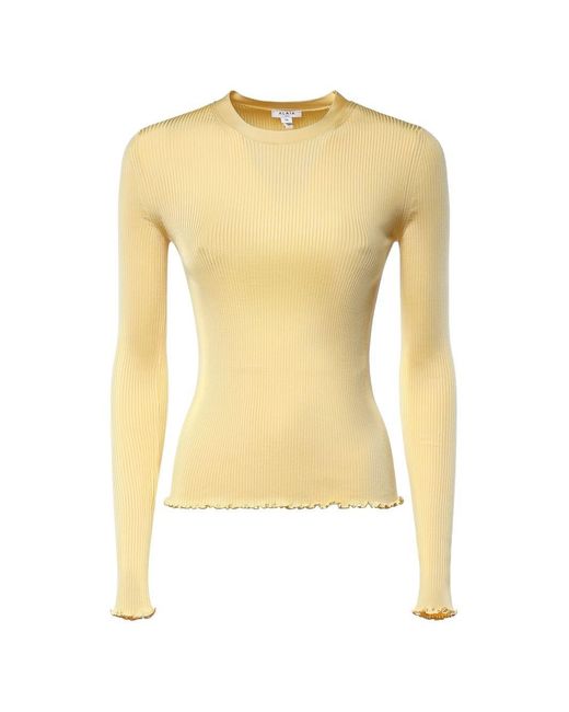 Alaïa Yellow Ribbed Silk Top