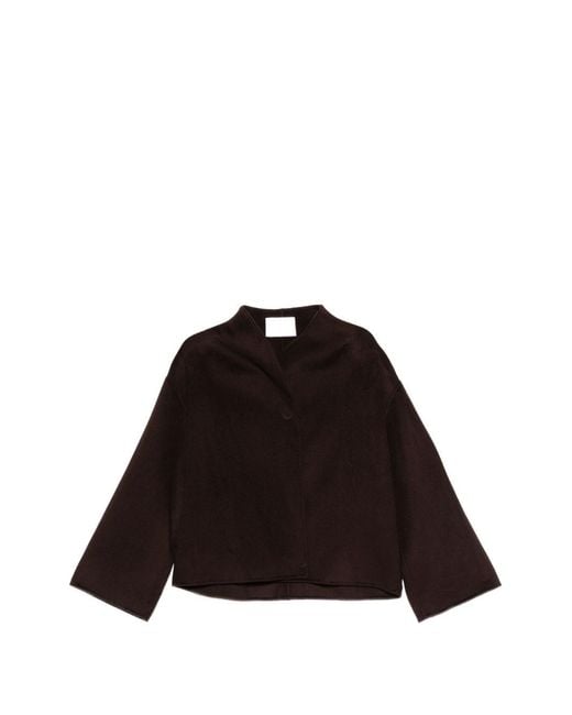 Soft Goat Black Wool Cape