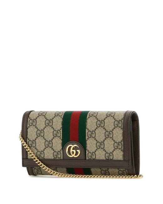 Gucci Gray Ophidia Gg Wallet On Chain