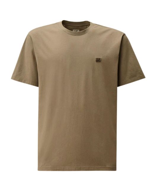 C P Company Green T-Shirt With Logo for men
