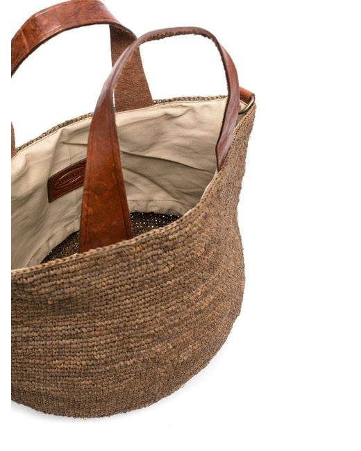 IBELIV Brown Mirozy Raffia Bag