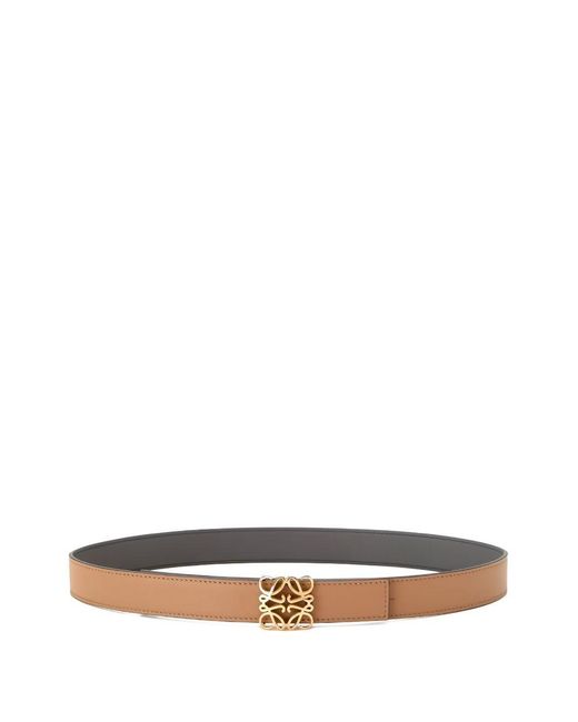 Loewe White Anagram Leather Belt