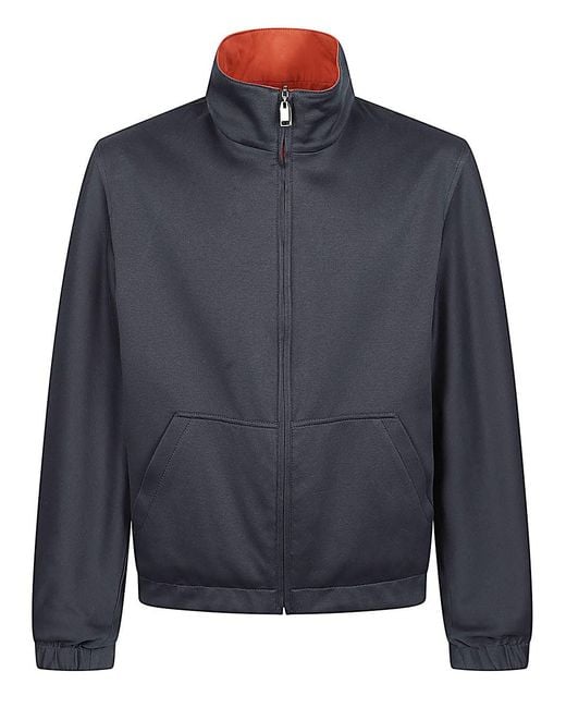 Brioni Red Silk Blouson Jacket for men