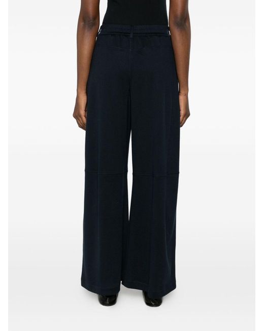 Brunello Cucinelli Blue Cotton And Silk Blend Trousers