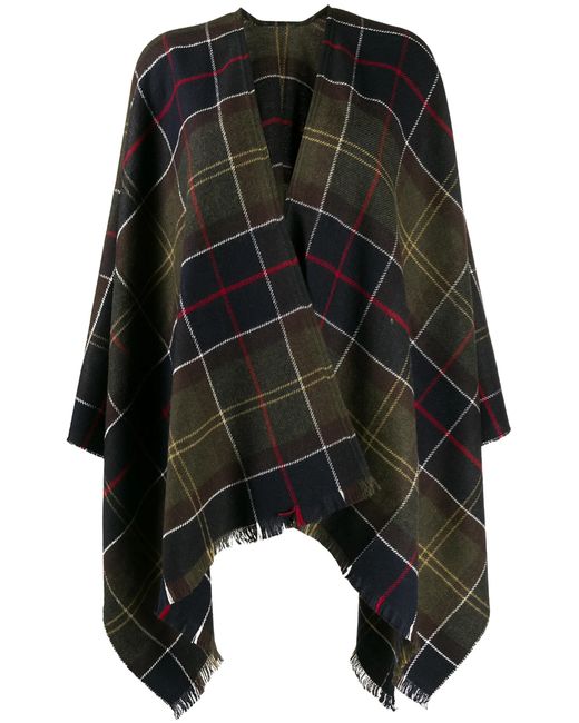 Barbour Black Scottish Wool Poncho for men