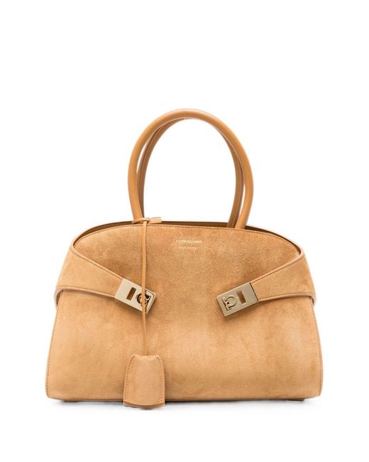 Ferragamo Natural Hug Small Leather Handbag