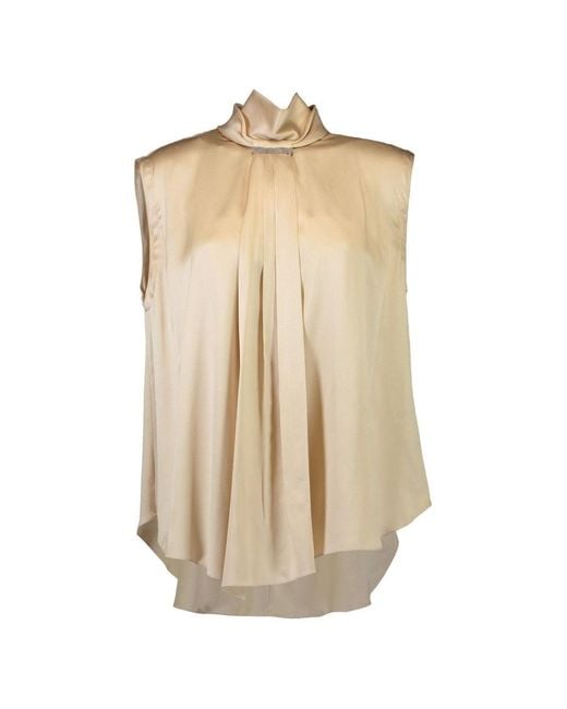 Brunello Cucinelli Natural Silk Top