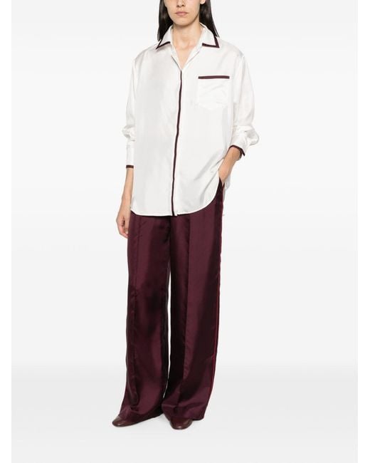 F.R.S For Restless Sleepers White Silk Shirt