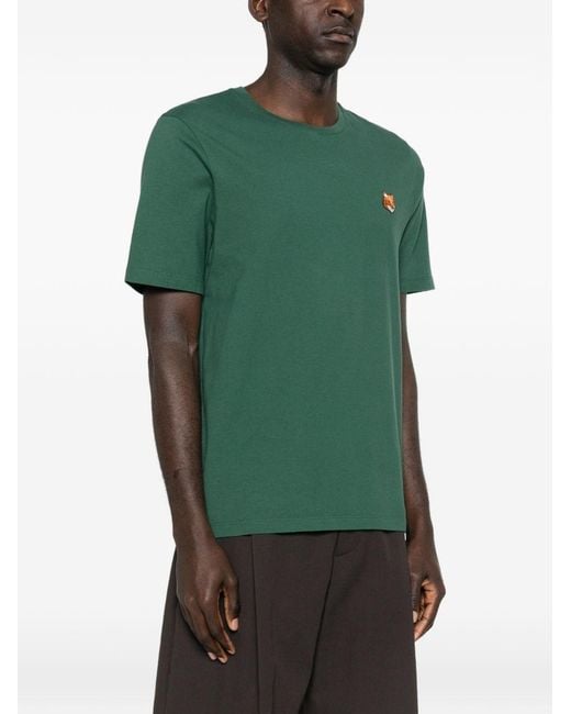 Maison Kitsuné Green Fox Head Cotton T-Shirt for men