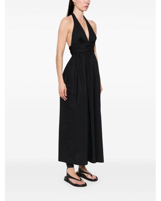 Matteau Black Cotton Midi Dress