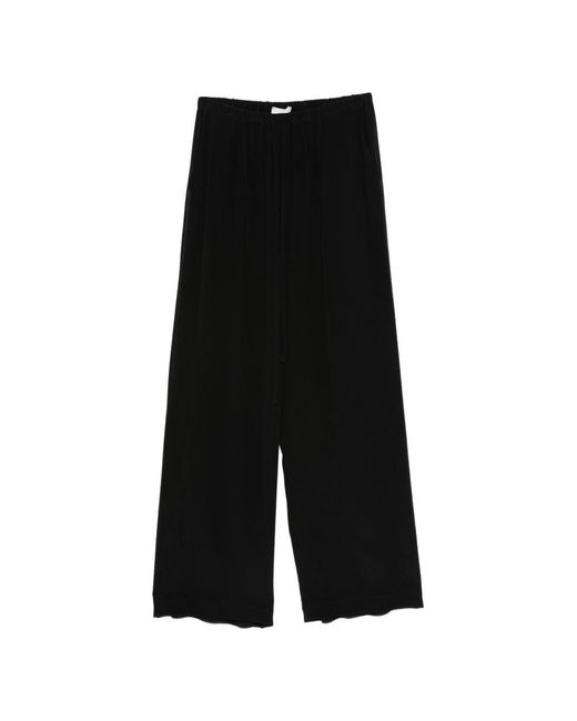 Alysi Black Silk Trousers