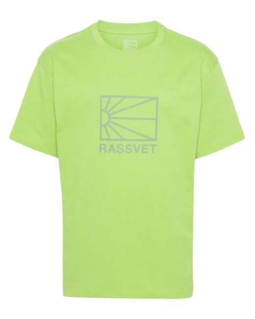 Rassvet (PACCBET) Green Logo-rubberised Cotton T-shirt for men