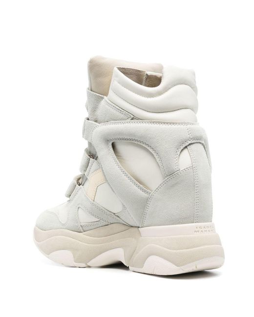 Isabel Marant White Balskee Suede Sneakers Woman