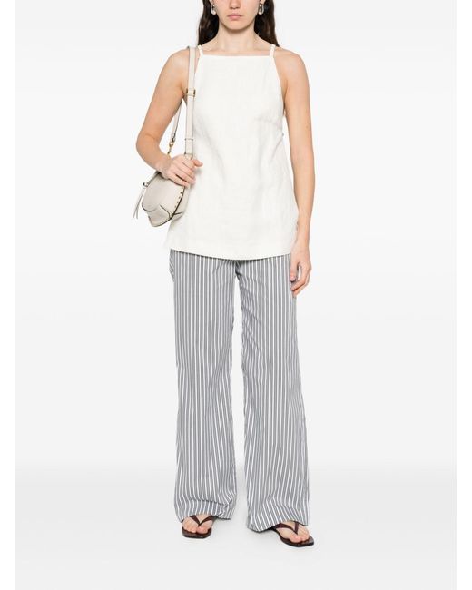 IRO Gray Lia Cotton Blend Trousers
